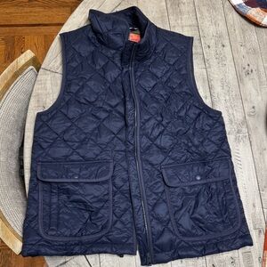 J. Crew Dark Blue Quilted Vest